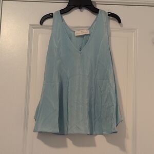 Amanda Uprichard Sky Blue V-Neck Tank Top